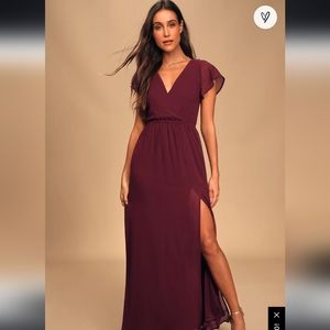 Lulu's burgundy maxi dress